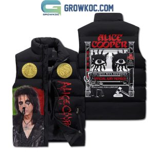 Alice Cooper You Have Been Summoned Jury Member Sleeveless Puffer Jacket