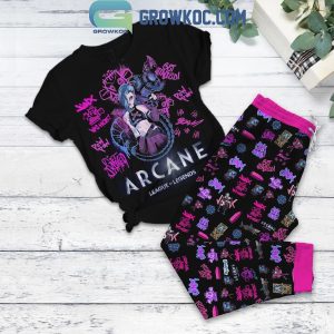 Arcane League Of Legends Get Jinxed On Christmas 2024 Fleece Pajamas Set