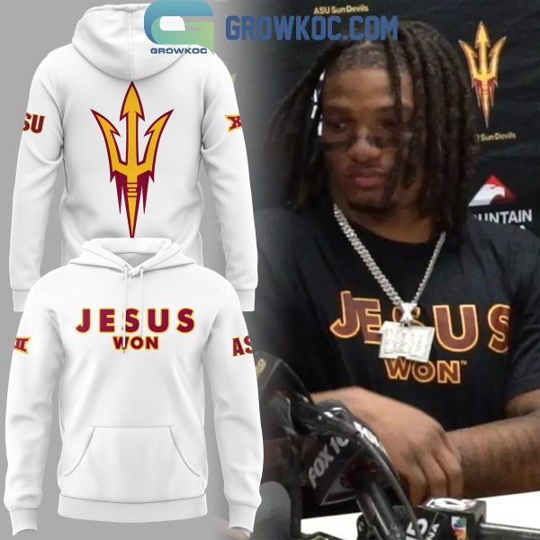 Arizona State Sun Devils Jesus Won Full White 2024 Hoodie T-Shirt