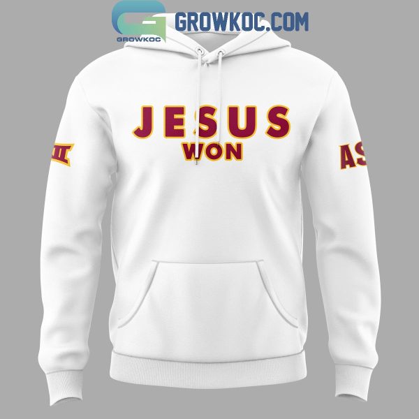 Arizona State Sun Devils Jesus Won Full White 2024 Hoodie T-Shirt