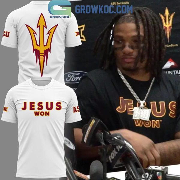 Arizona State Sun Devils Jesus Won Full White 2024 Hoodie T-Shirt