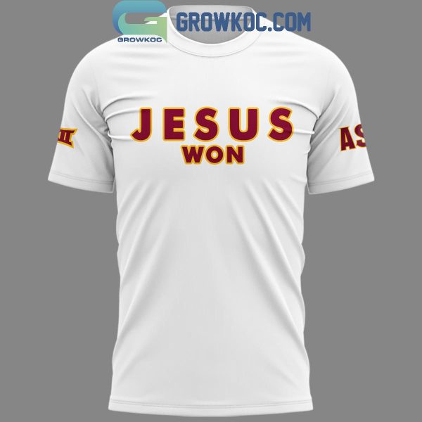 Arizona State Sun Devils Jesus Won Full White 2024 Hoodie T-Shirt