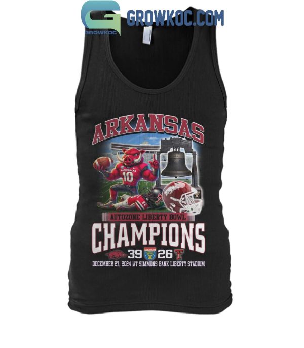 Arkansas Razorbacks Autozone Liberty Bowl Champions 2024 Fan T-Shirt