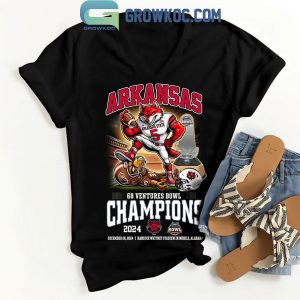 Arkansas State Red Wolves 68 Ventures Bowl Champions 2024 Celebrating T-Shirt