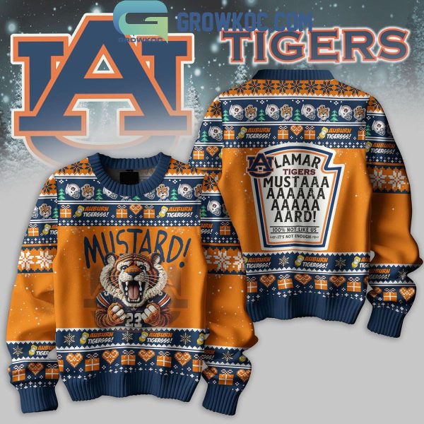 Auburn Tigers Mustard Kendrick Lamar Christmas Ugly Sweater