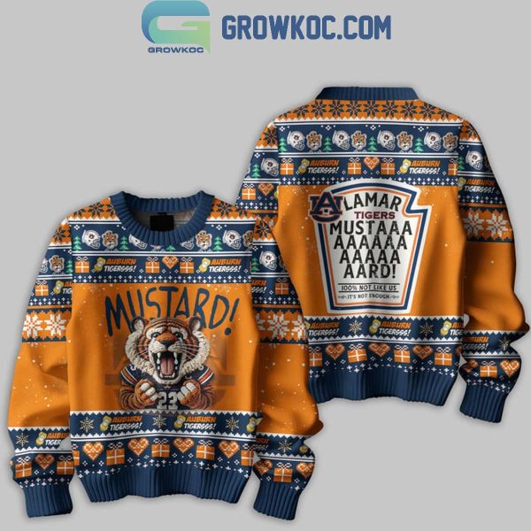 Auburn Tigers Mustard Kendrick Lamar Christmas Ugly Sweater