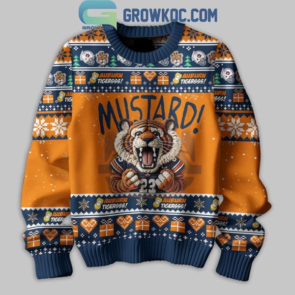 Auburn Tigers Mustard Kendrick Lamar Christmas Ugly Sweater