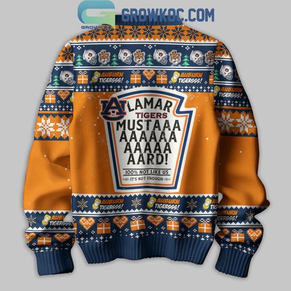 Auburn Tigers Mustard Kendrick Lamar Christmas Ugly Sweater