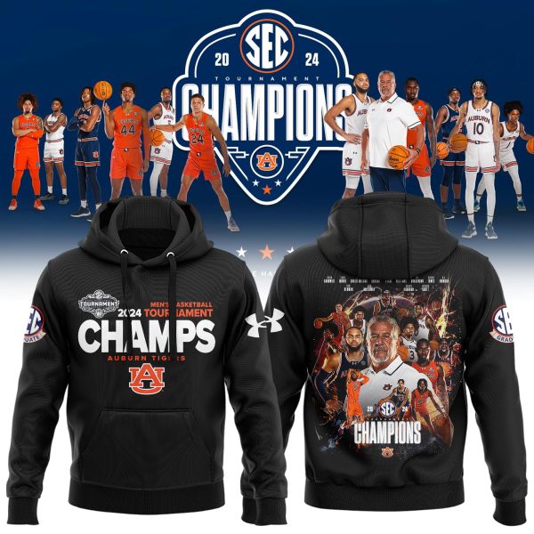 Auburn Tigers SEC Champs Men’s Basketball 2024 Hoodie T-Shirt