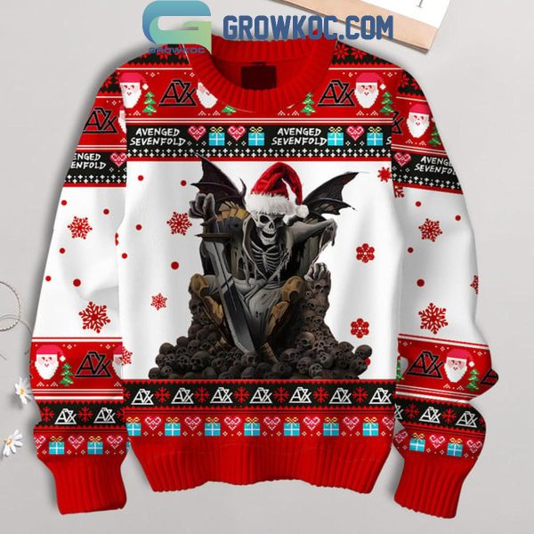 Avenged Sevenfold Hail To Santa Christmas Ugly Sweater