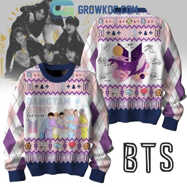 BTS We Are One In Army Christmas Ugly Sweater