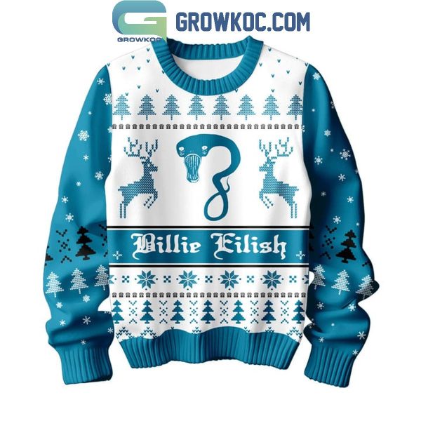 Billie Eilish Ocean Eyes Wildflower Christmas 2024 Ugly Sweater