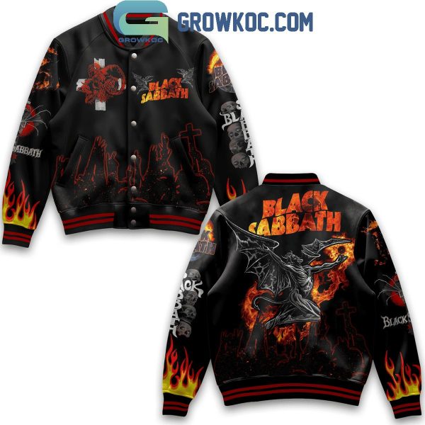 Black Sabbath Evil Rise Hell Fire 2025 Baseball Jacket