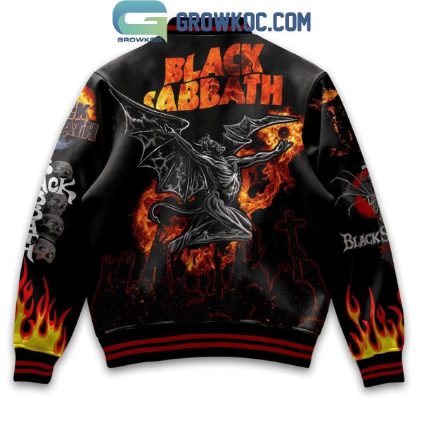 Black Sabbath Evil Rise Hell Fire 2025 Baseball Jacket