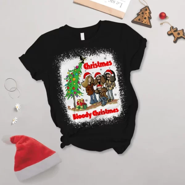 Black Sabbath Christmas Xmas Bloody Christmas 2024 Fleece Pajamas Set