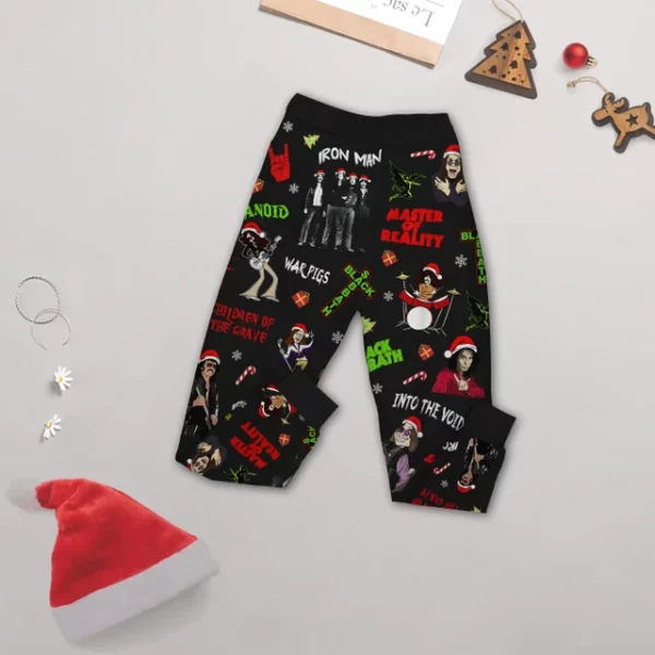 Black Sabbath Christmas Xmas Bloody Christmas 2024 Fleece Pajamas Set