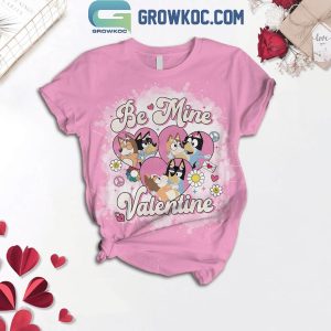 Bluey Be Mine Valentine Happy Day 2025 Fleece Pajamas Set