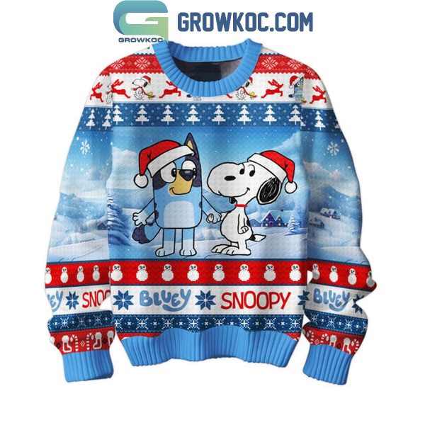 Bluey Snoopy Peanuts Merry Christmas Human Makes My Head Hurt Ugly Sweater