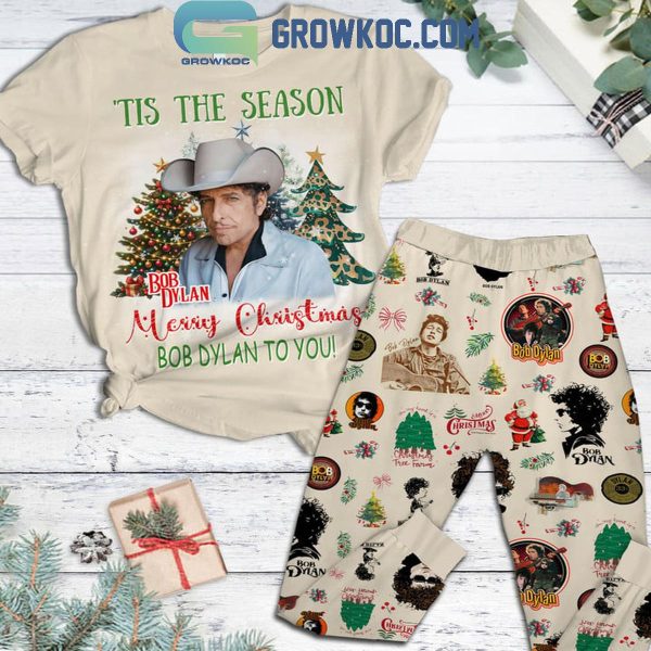 Bob Dylan Merry Christmas 2024 Dylan To You Fleece Pajamas Set