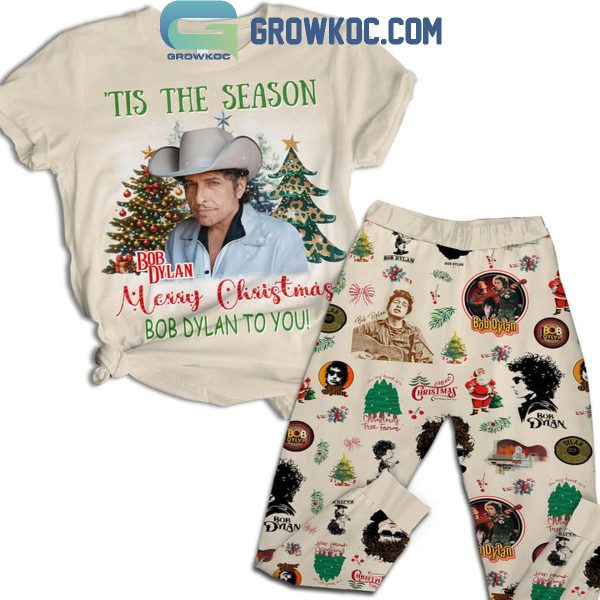 Bob Dylan Merry Christmas 2024 Dylan To You Fleece Pajamas Set