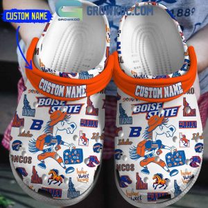 Boise State Broncos Home Sweet Home Personalized Crocs Clogs