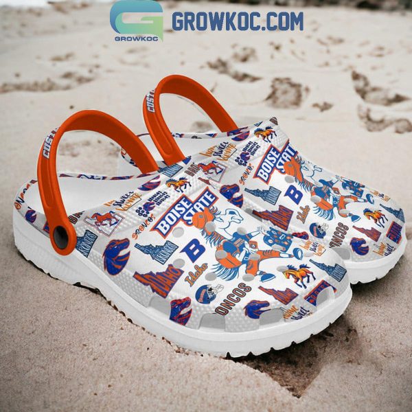 Boise State Broncos Home Sweet Home Personalized Crocs Clogs