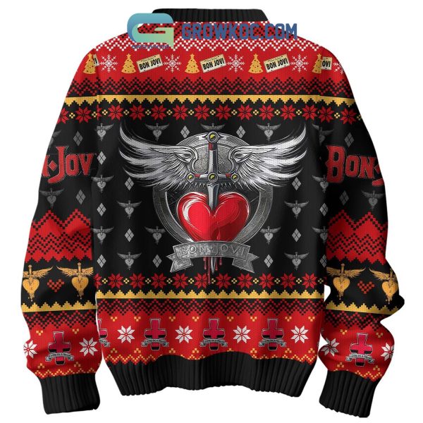 Bon Jovi Waiting For 2024 Christmas Fan Ugly Sweater