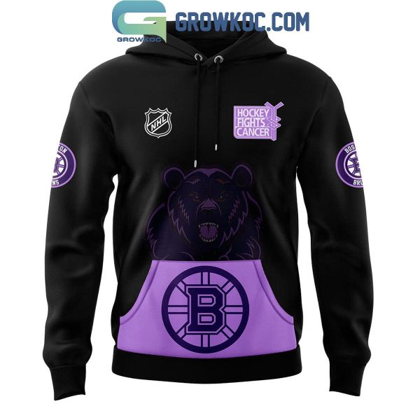 Boston Bruins Cancer Awareness Month Hockey Fight Cancer 2024 Hoodie T-Shirt