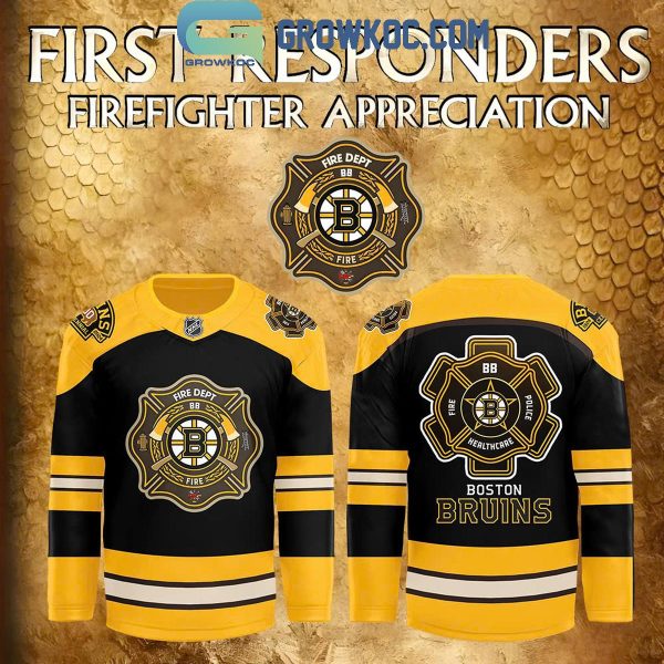 Boston Bruins Night Of 2024 Firefighter Appreciation Celebrate Hockey Jersey