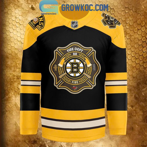 Boston Bruins Night Of 2024 Firefighter Appreciation Celebrate Hockey Jersey