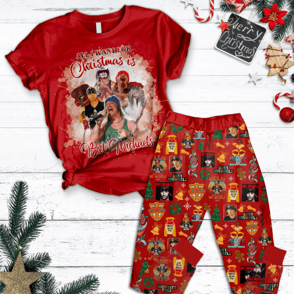 Bret Michael Is All I Want For Xmas Christmas 2024 Fleece Pajamas Set