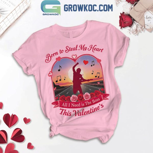 Bruce Springsteen Born To Steal My Heart This Valentine Fleece Pajamas Set