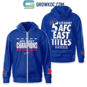 Buffalo Bills 2024 AFC East Champions 5 Straight Title Hoodie T-Shirt