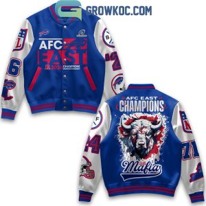 Buffalo Bills 2024 AFC East Champions Of Bill Mafia Baseball Jacket