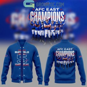 Buffalo Bills 5 Straight AFC East Division Champions 2024 Baseball Jacket