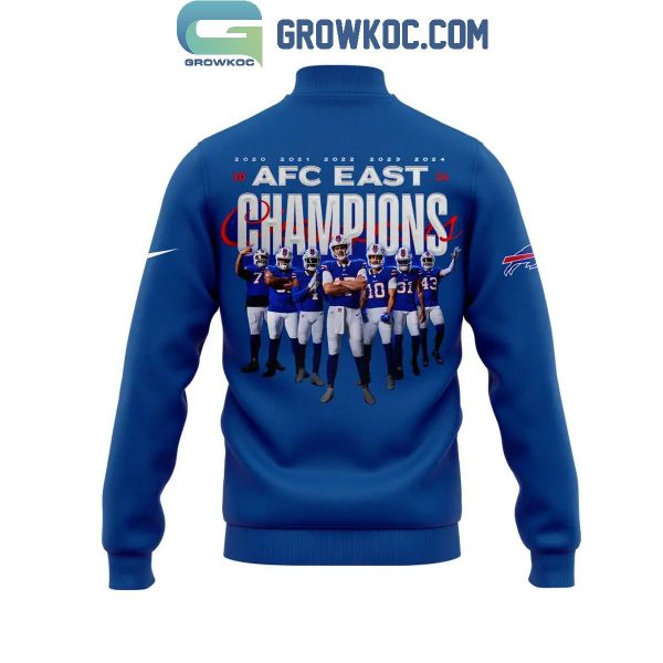 Buffalo Bills 5 Straight AFC East Division Champions 2024 Baseball Jacket