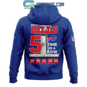 Buffalo Bills AFC East Division Champions 2024 5X Time In A Row Hoodie Long Pants