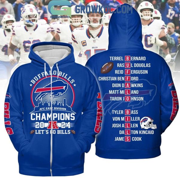 Buffalo Bills Champions AFC East 2024 Let’s Go Bills Hoodie T-Shirt