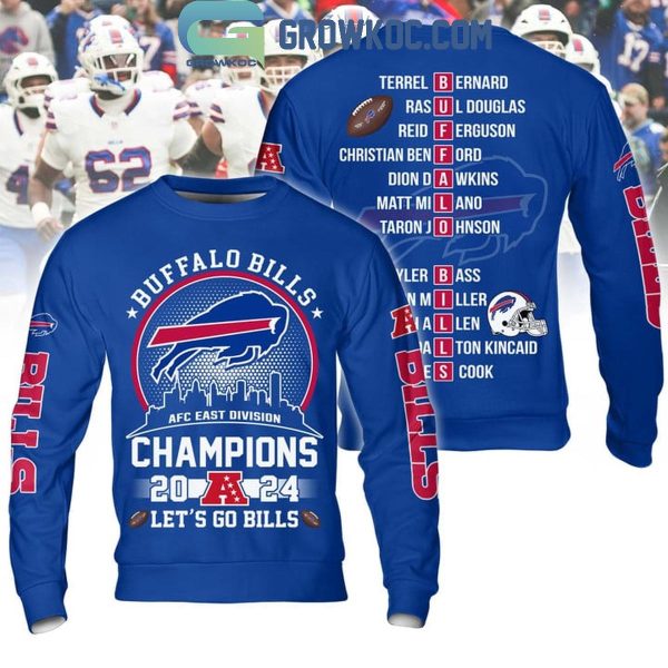 Buffalo Bills Champions AFC East 2024 Let’s Go Bills Hoodie T-Shirt