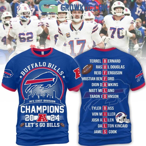 Buffalo Bills Champions AFC East 2024 Let’s Go Bills Hoodie T-Shirt