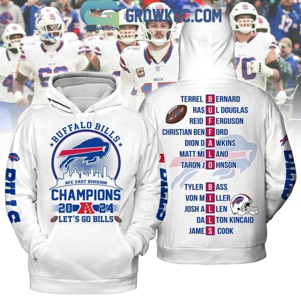 Buffalo Bills Champions AFC East 2024 Let’s Go Bills Hoodie T-Shirt