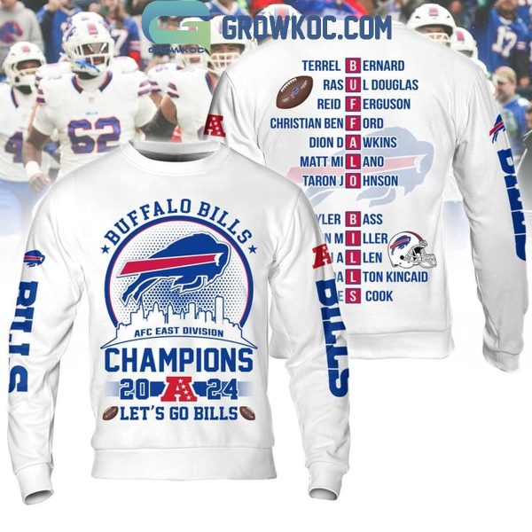 Buffalo Bills Champions AFC East 2024 Let’s Go Bills Hoodie T-Shirt