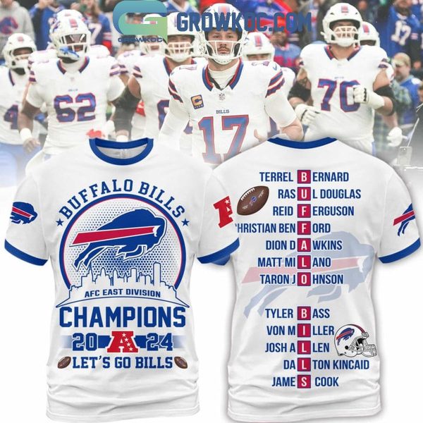 Buffalo Bills Champions AFC East 2024 Let’s Go Bills Hoodie T-Shirt