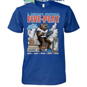 Buffalo Bills Champions Football Five-Peat Of The East 2024 T-Shirt