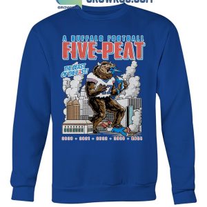 Buffalo Bills Champions Football Five-Peat Of The East 2024 T-Shirt