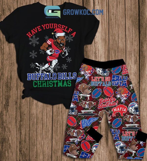 Buffalo Bills Have Yourself A Bills Christmas 2024 Fleece Pajamas Set