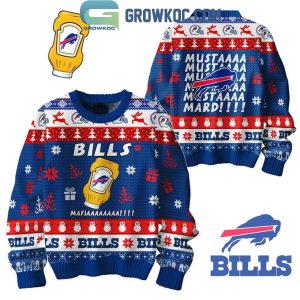 Buffalo Bills Mustard Bills Mafia Christmas Holidays Ugly Sweater