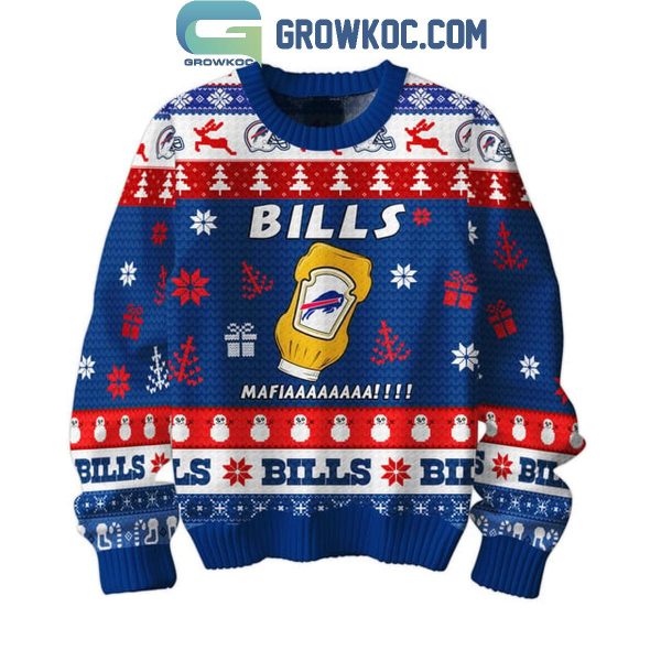 Buffalo Bills Mustard Bills Mafia Christmas Holidays Ugly Sweater