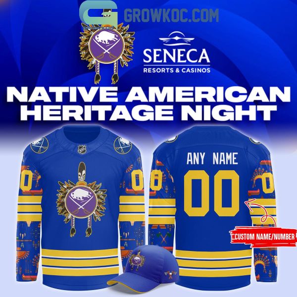 Buffalo Sabres Our Team Native American Heritage Personalized Hockey Jersey