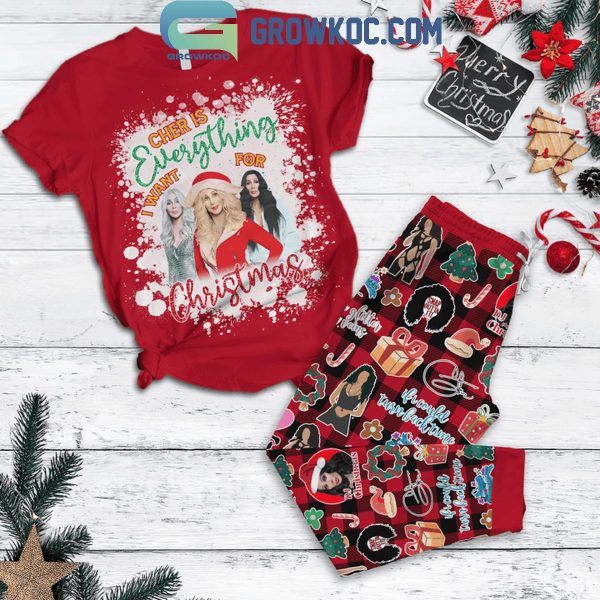 Cher Is Everything For Christmas 2024 Fleece Pajamas Set